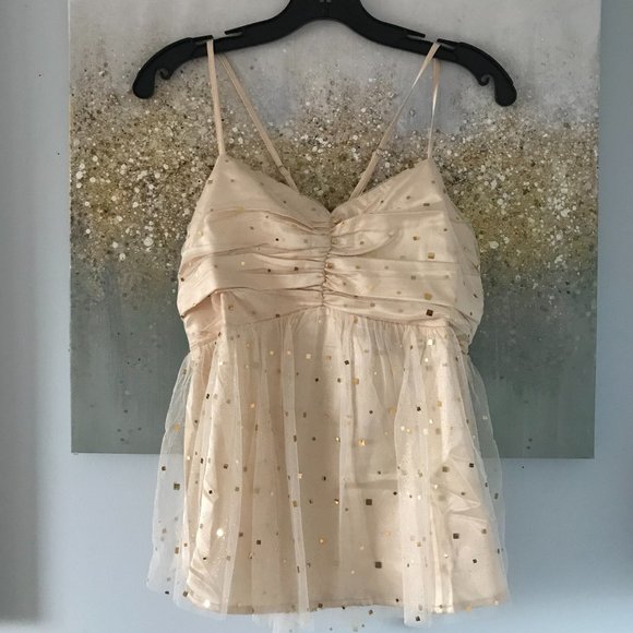Endless Rose Gold Sparkle Tulle Top (NWT) - Picture 1 of 13